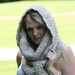 Alpaca Chunky Cowl Scarf Snood Scarf /The Playmouth/ in Beige