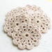 crochet flower applique Beige Neutral Wedding Decoration Embellishment set of 5 Christmas decoration