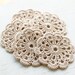 crochet flower applique Beige Neutral Wedding Decoration Embellishment set of 5 Christmas decoration