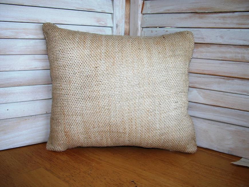 Initial Burlap Pillow FREE SHIPPING 12" x 10"  -- Initial Pillow-  Burlap Pillow-Decorative Pillow- Bridesmaid Gift-Pillow