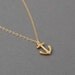 Gold Tiny Anchor Necklace also available in silver
