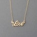 Gold Love "word" Necklace