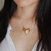 Double Connected Gold Shark Tooth Necklace