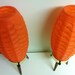 RESERVED for SHARENA -- Retro Orange Atomic Lamps