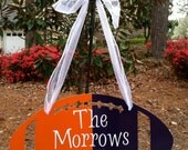 Florida/Clemson House Divided Football--Can Be Personalized