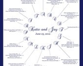 Custom Printable Wedding Reception Seating Chart