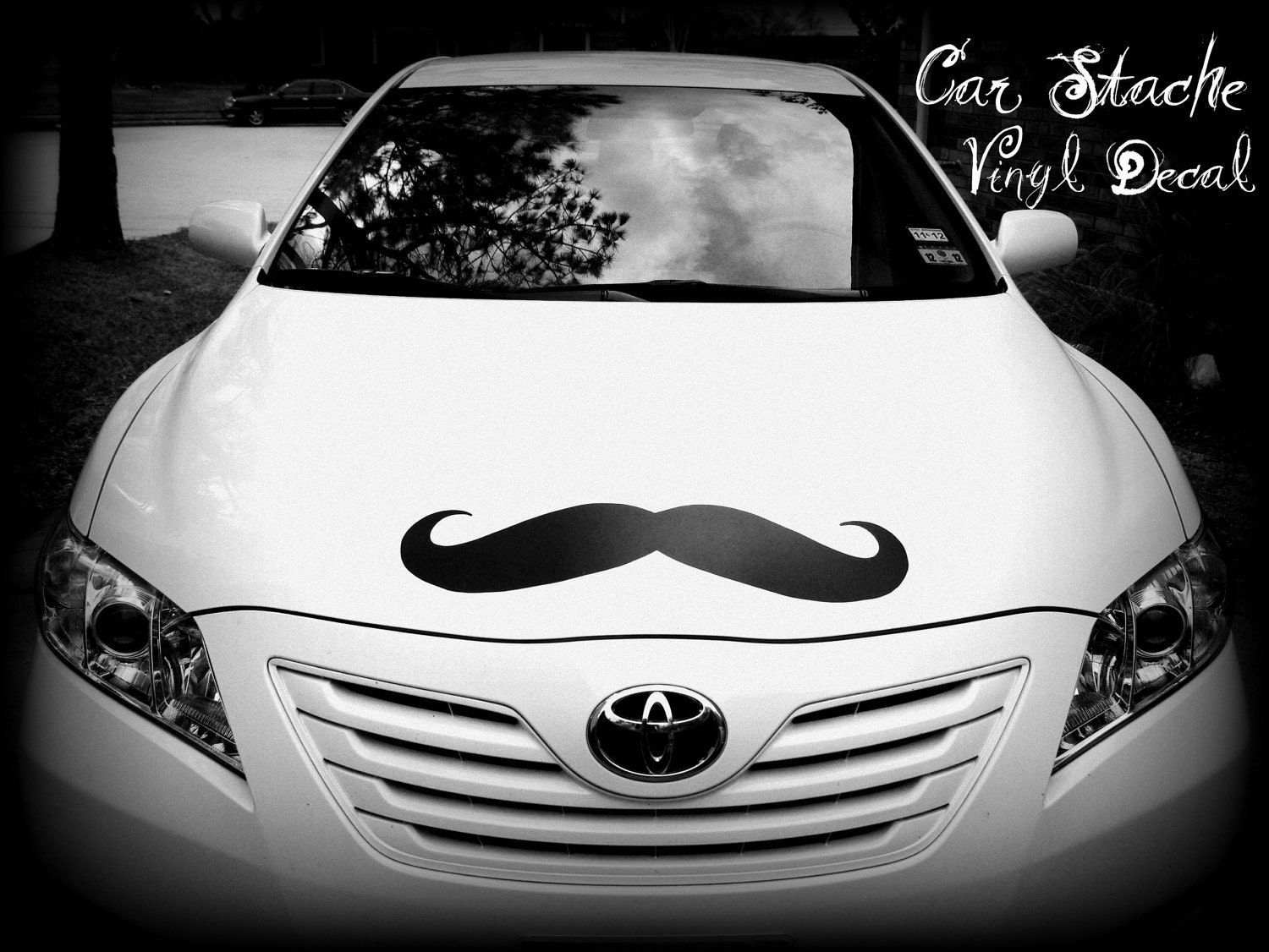 Giant Car Mustache Vinyl Decal - The Handlebar