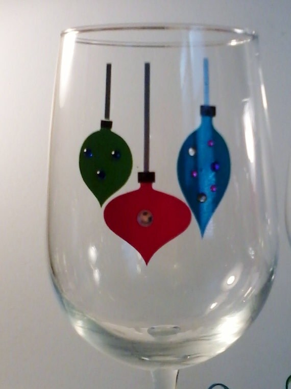 items similar to christmas wine glass ornaments on etsy items similar to christmas wine glass ornaments on etsy