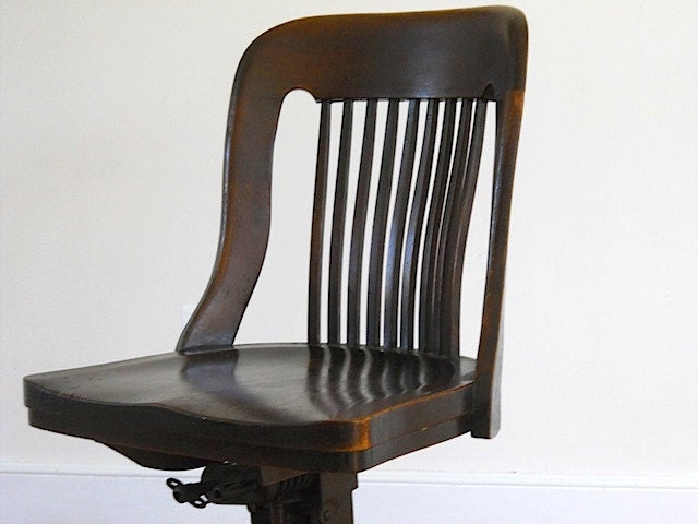 Oak Swivel Chair, Antique Mable and Shattuck Chair, Oak Desk Chair, Gift For Author Writer, Early 1900's Office Chair, Sole Bureau