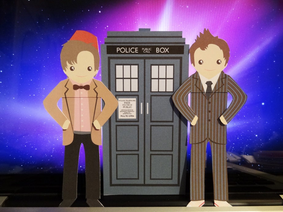 Bookmark buddies set, 10 and 11 & police box