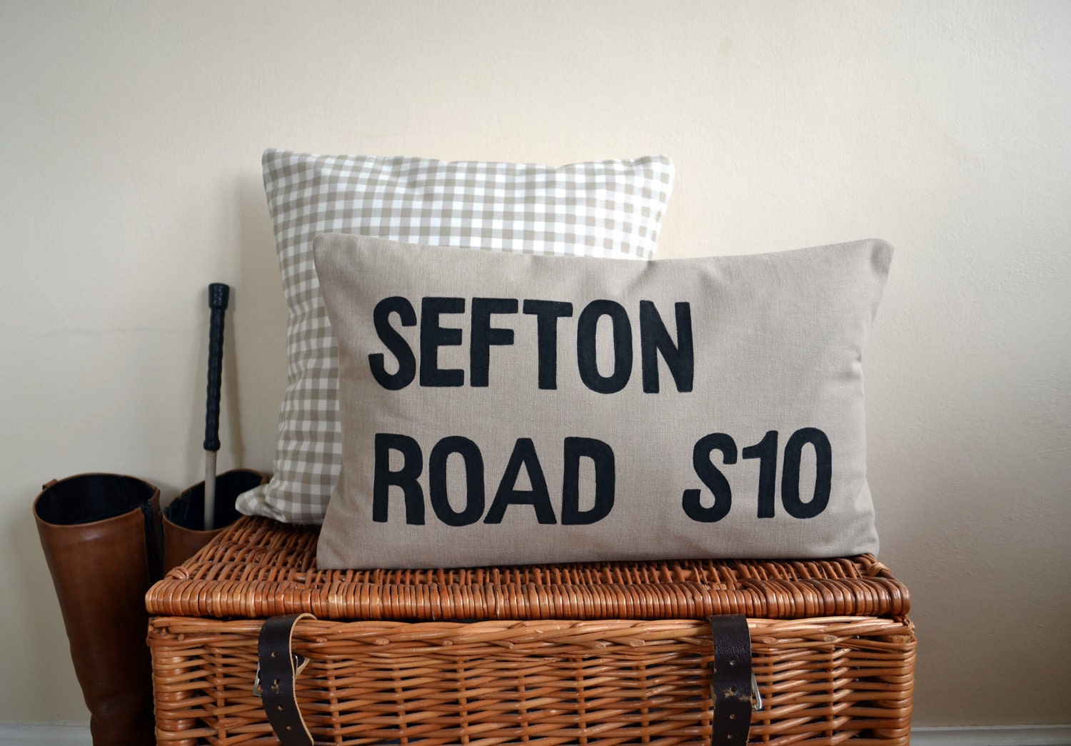 Personalised London Road Sign Cushion Cover