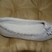 Brides Flats  Satin & lace Vegan Shoes trimmed with lace, pearls, and satin flowers cluster