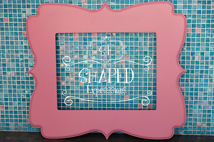 11x14 whimsical picture frame - Twitterpated in Pink