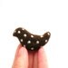 Felt brooch Brown bird with white polka dots - spotted - needle felted brooch - miniature jewelry - autumn fall fashion