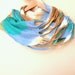 Women infinity scarf - Cobweb felted wool Circle scarf - necklace / blue mint green beige - autumn fall winter fashion - ready to ship
