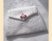 wedding purse in ivory quilted silk - 'Rosie' design