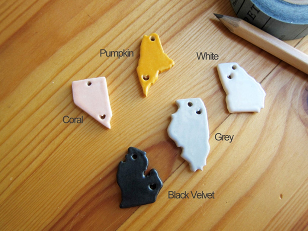 Baby Louisiana Ceramic State Pride Necklace