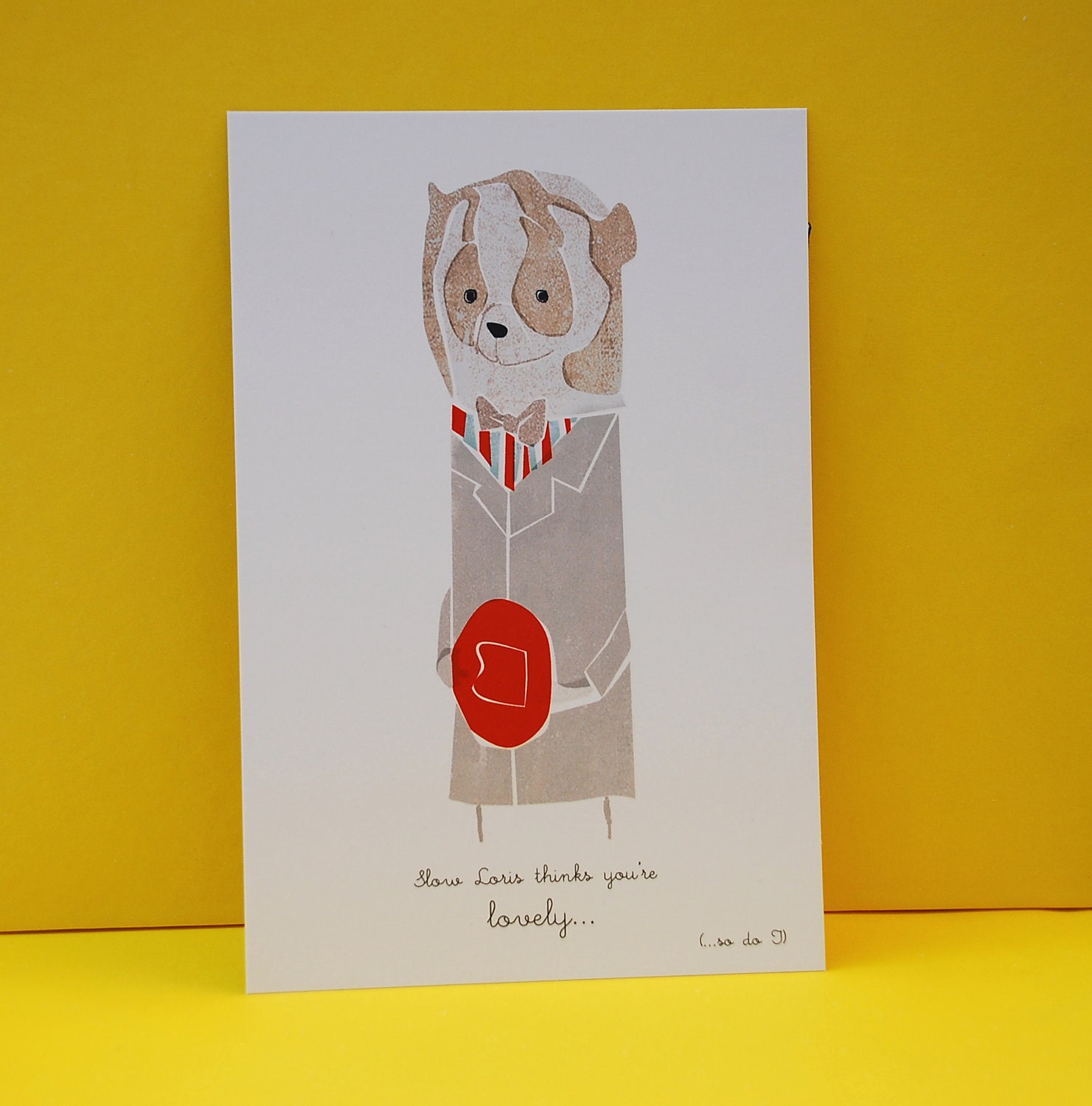 Card Slow Loris thinks you're lovely