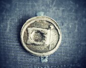 Rustic Japanese Flag Cuff Links in Fine Silver