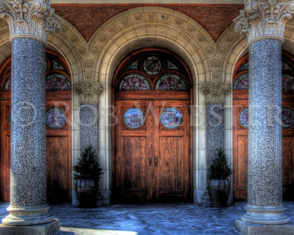 Our Lady of Sorrows Doorway, Kansas City, HDR 8x10 Fine Art Photo Print - RobWebsterPhoto