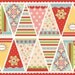 SALE Delighted Fabric by The Quilted Fish for Riley Blake Designs- Bunting Flag Panel