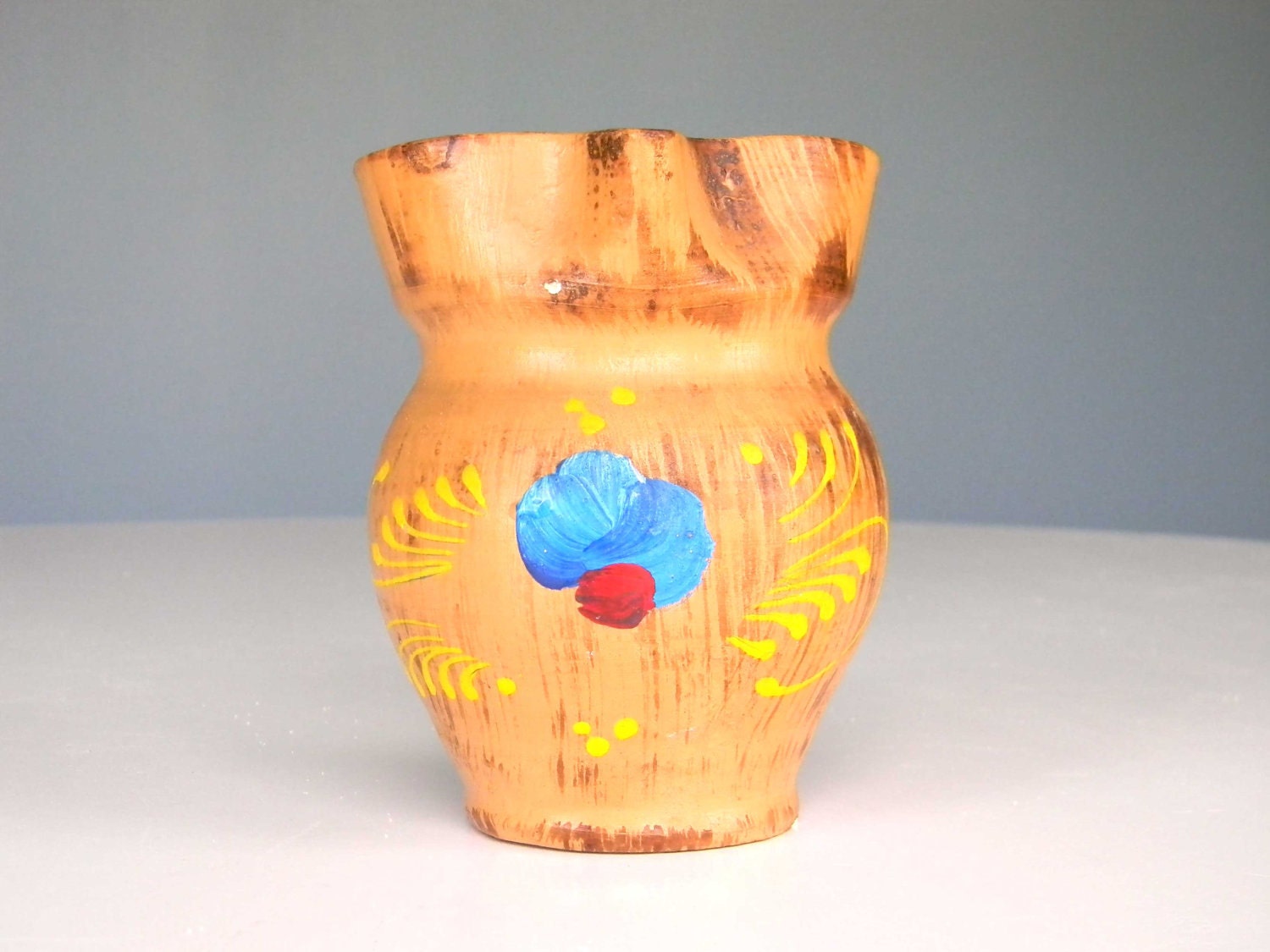 Vintage Pitcher Creamer Pottery Italy Clay