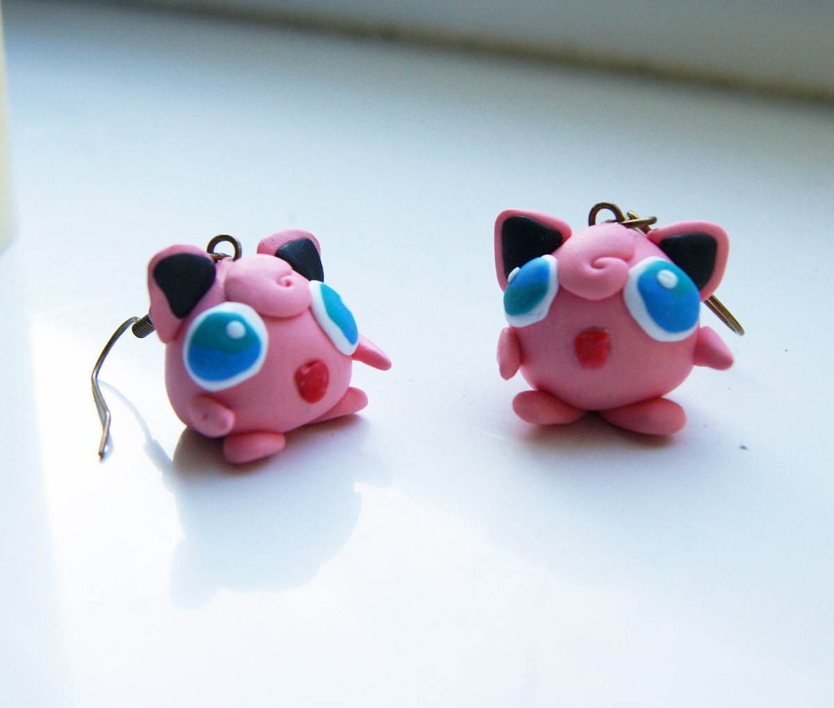 Handmade Jigglypuff Pokemon Earrings