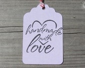 Handmade with Love Tags, Set of 8