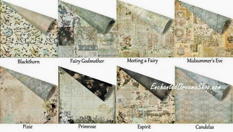 8 pc Prima NATURE GARDEN 12" x 12" Custom Paper Collection - 8 piece  cardstock collection - just released cha 2012