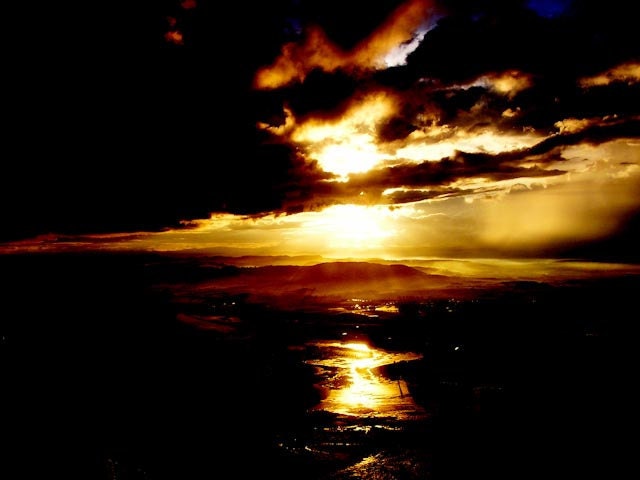 Aerial Landscape of a Thunder Storm - Fine Art Photography -  8x12  - Scotland