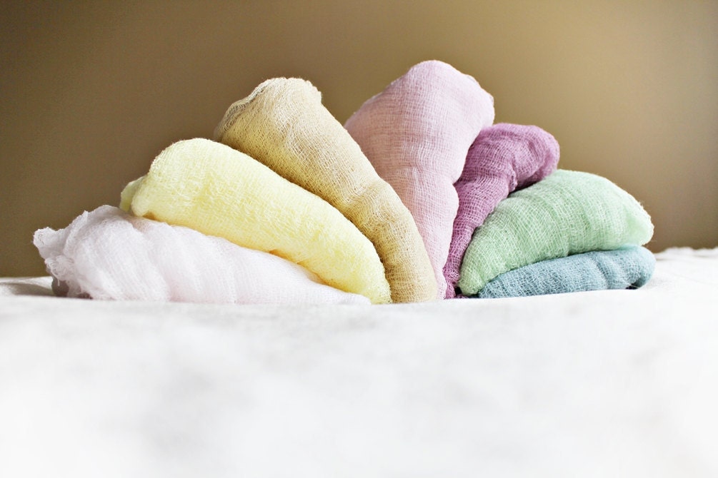 Newborn Cheesecloth Wrap, Newborn Wrap, Newborn Photo Prop for Boy or Girl, Maternity Photo Prop, Cotton - SALE (Buy 3 Get 1 Free)