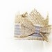 SALE Newborn Crown Photo Prop - Mini Burlap Crown - Baby Boy Props - Grey Strip - Rustic & Regal Collection