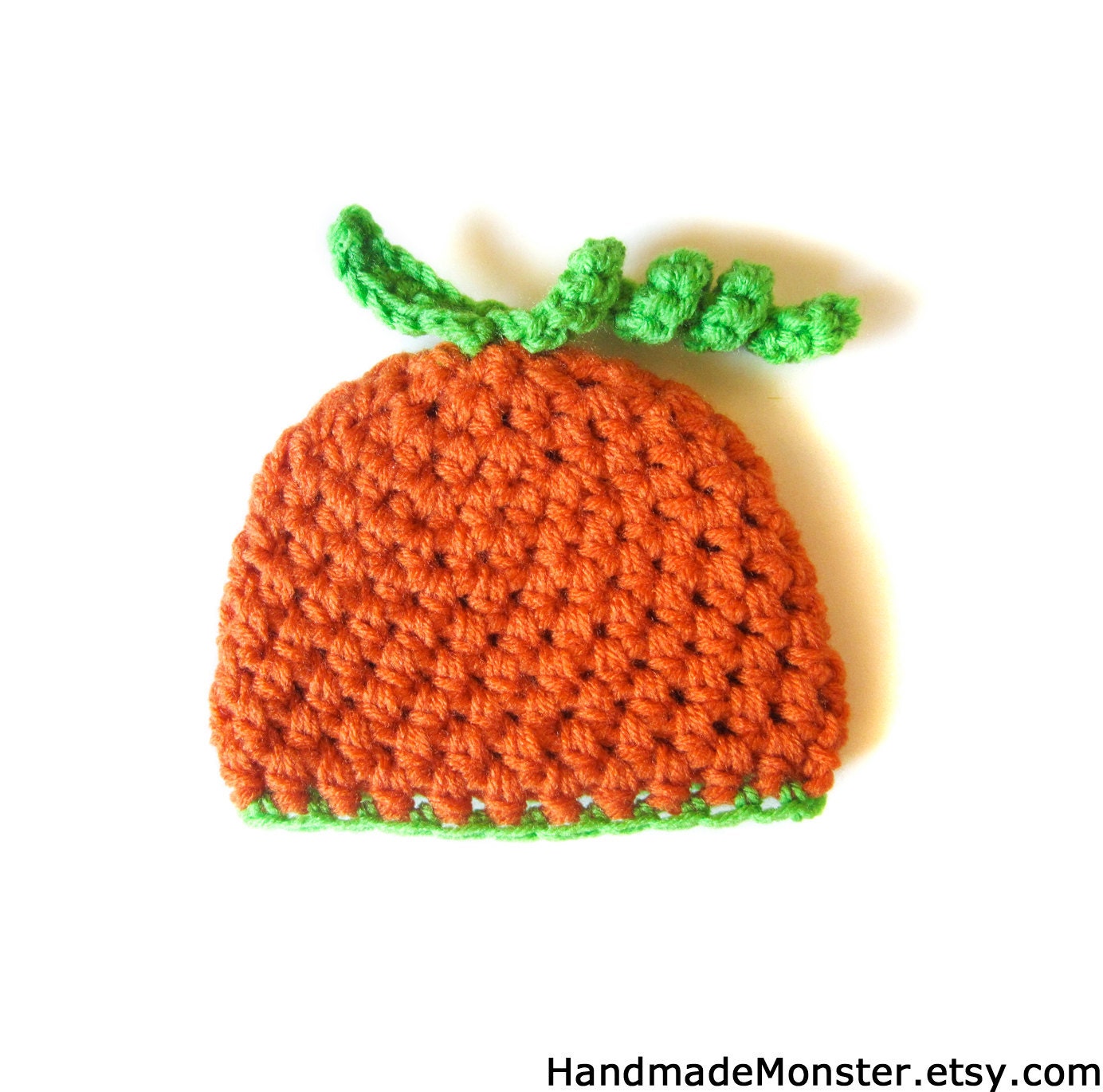 halloween costume BABY HAT CROCHET newborn baby photo photography pumpkin baby boy girl orange bright green newborn infant crochet hats prop