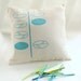 Cushion covers - turquoise leaves screen printed