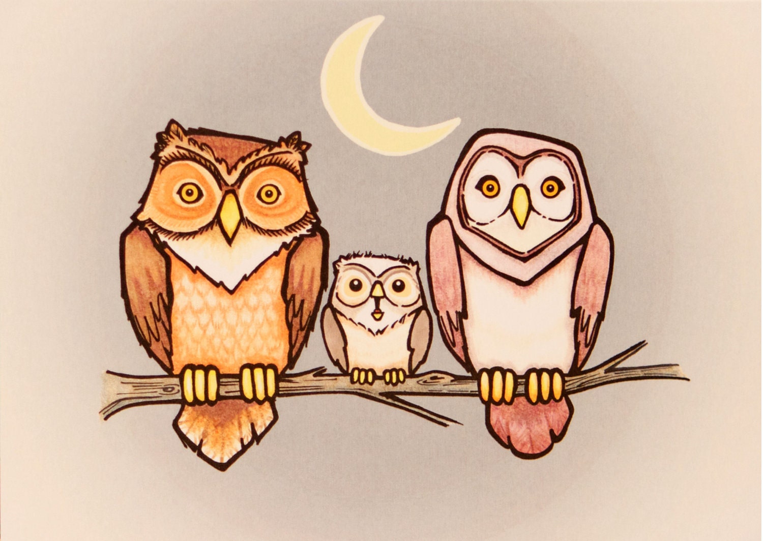 Owl Night Life - Baby Shower Card