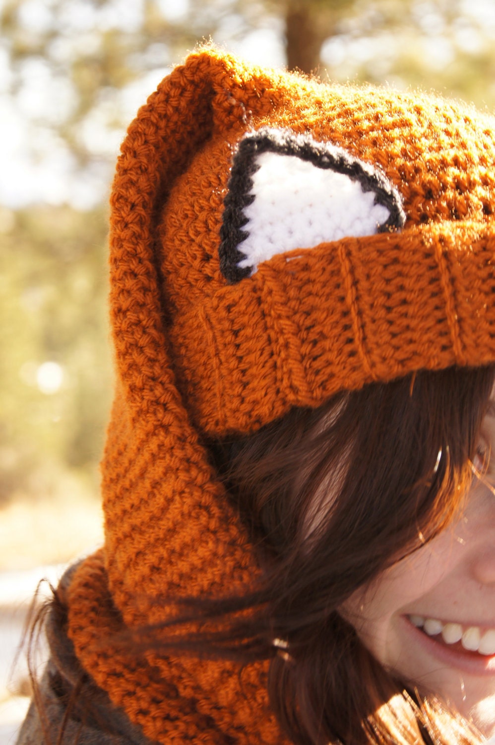 Crocheted Fox Scarf - Hat (Scat) Pattern PDF