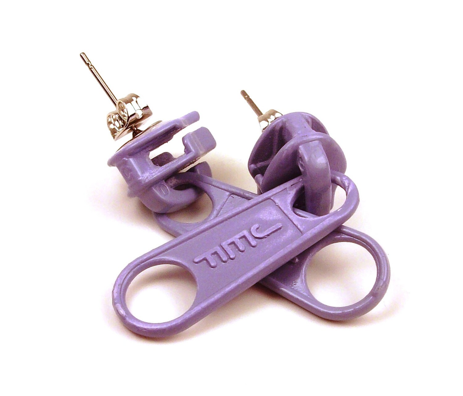 Zipper Earrings on Zipper Pull Earrings Periwinkle Purple By Instinctivelyindie