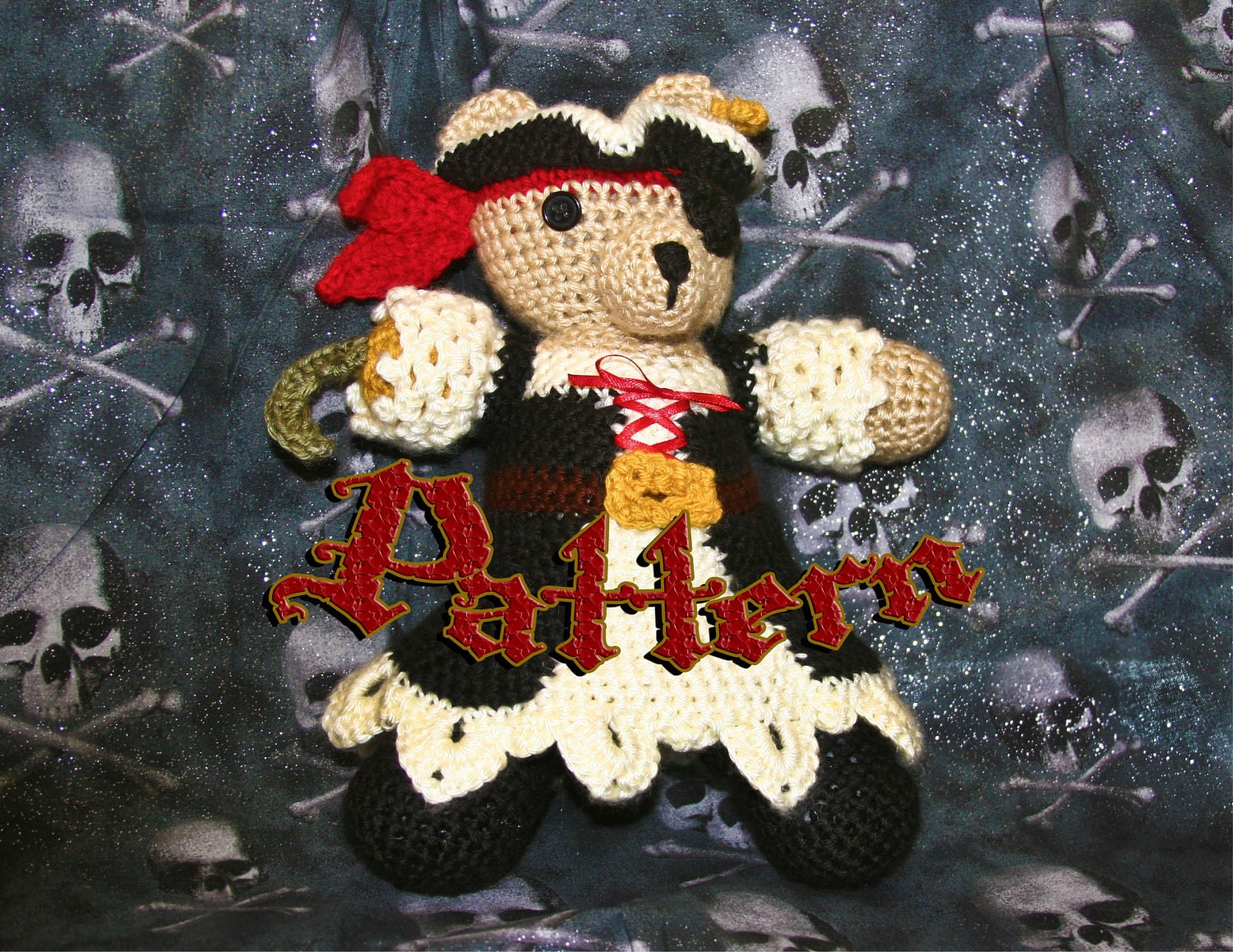 Pretty Pirate Wench Bear - Amigurumi Crochet Pattern