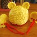Winnie The Pooh Baby beanie and mittens