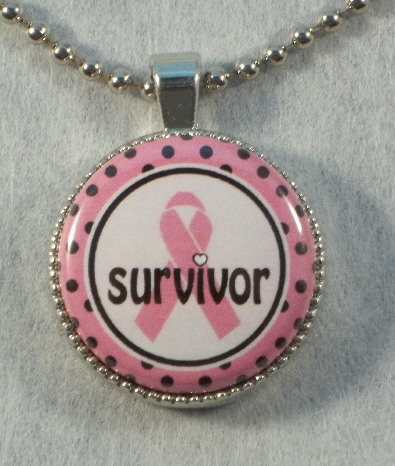 Breast cancer awareness Survivor Magnetic Interchangeable jewelry pendant necklace 1 inch button insert