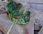 Handmade Masquerade Mask Carnival Mardi Gras Halloween Costume (GARDEN OF EDEN)
