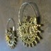 Sterling Silver and brass tribal intricate filigree earrings FREE ship and gift box