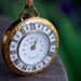 Clock Necklace- Vintage Lucerne Swiss Gold& Silver Filigree Pendant