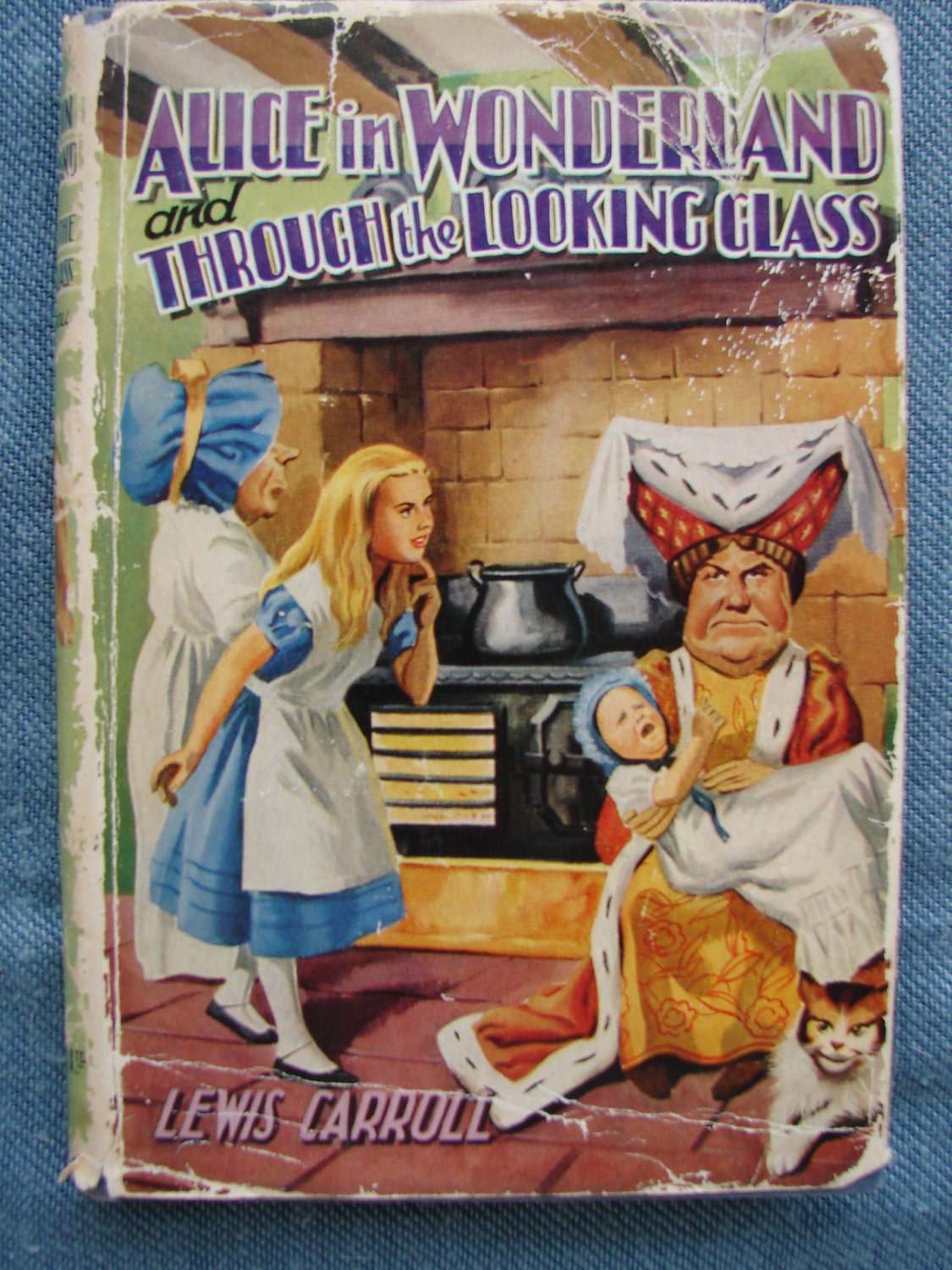 1915 Alice in Wonderland & through looking glass-Vintage bk.with dustwrapper.
