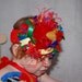 Parrot Costume set: Parrot themed Over the Top Hair Bow, Bright Red Tutu Halter Dress with tulle "tail feathers"