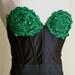 Decorated Bustier/ Corset, Green Sequin, 1980's Madonna Style