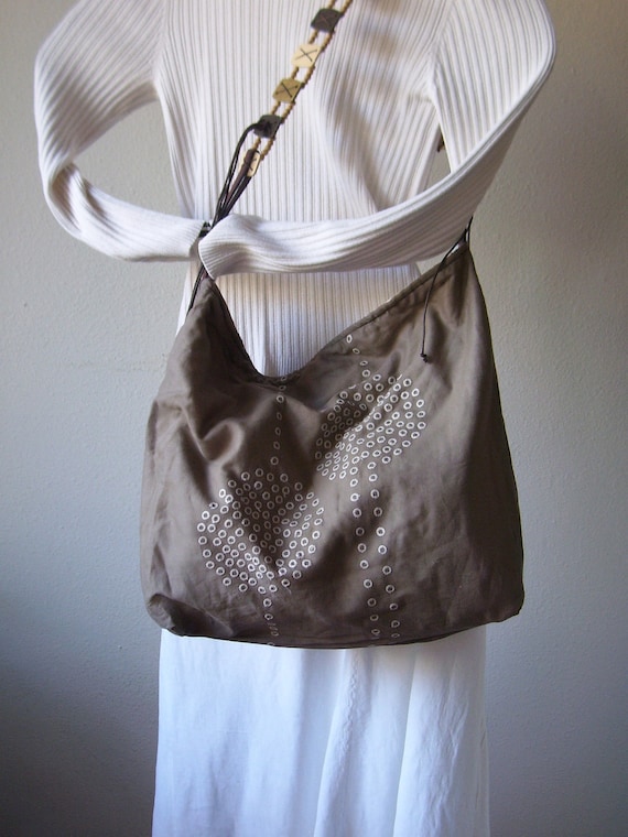 LargeTote Bag Repurposed Pillowcase Belt Strap Bag Again