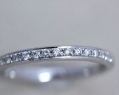 Natural Diamond Wedding Band . Enguagement Ring,Propose Ring.Not Enhance Diamond.Natural Diamond.14k solid white gold band.