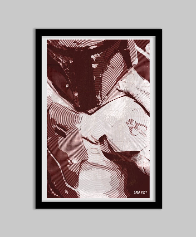 Star Wars - Boba Fett - Limited Edition Variant Print - 13x19 - Only 10 Available - star wars, boba fett, geek, geekery, scifi, minimal, mov
