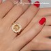 Cosmic Bliss Sphere Diamonds and 14K Gold Ring.